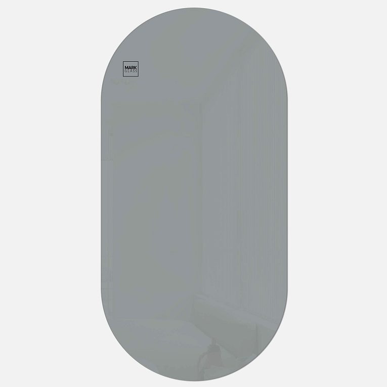 картинка Стеклянная магнитно-маркерная доска MG Oval, 60х120 см, цвет светло-серый, ral 7042 от магазина MarkGlass