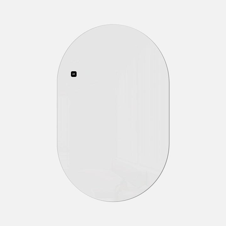 Стеклянная магнитно-маркерная доска MG Oval, 60х95 см, цвет белый, ral 9003