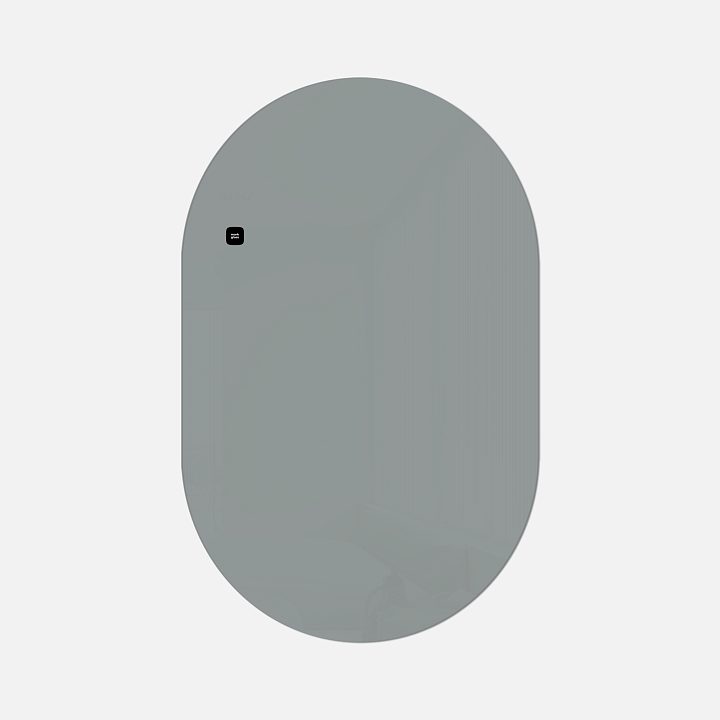 Стеклянная магнитно-маркерная доска MG Oval, 60х95 см, цвет светло-серый, ral 7042