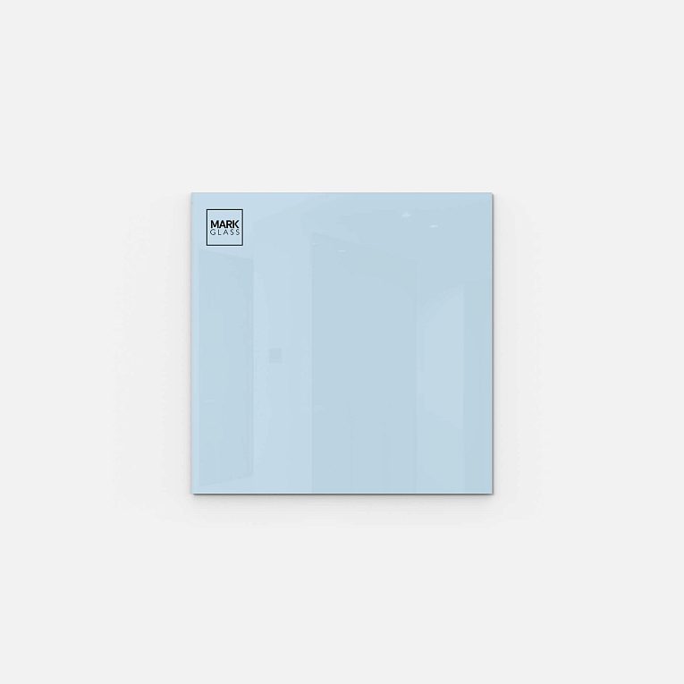 картинка Стеклянная магнитно-маркерная доска MG  BASIC, 35х35 см, цвет небесно-голубой, ral 0530 от магазина MarkGlass