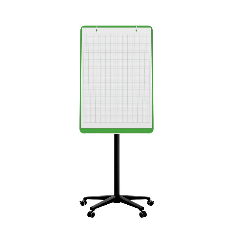 картинка Мобильная стеклянная маркерная доска MG Flipchart Base, цвет зеленый , ral 6018 от магазина MarkGlass