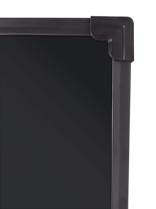 Металлическая магнитно-меловая доска double black 100x120 Металлическая магнитно-меловая доска double black 100x120