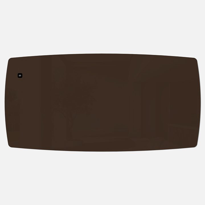 Стеклянная магнитно-маркерная доска MG Plump, 100х200 см, цвет шоколад, ral 8014 Стеклянная магнитно-маркерная доска MG Plump, 100х200 см, цвет шоколад, ral 8014
