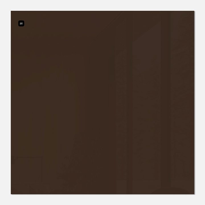 Стеклянная магнитно-маркерная доска MG  BASIC, 100х100 см, цвет шоколад, ral 8014