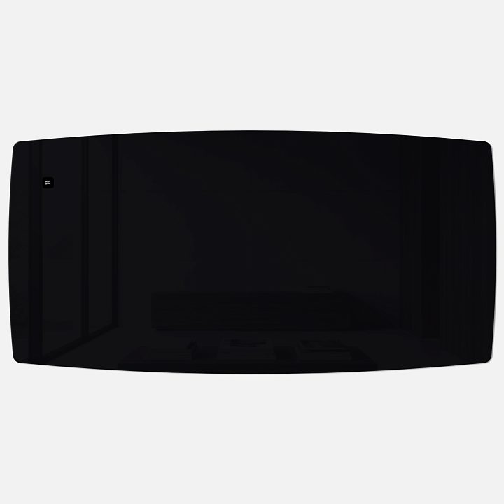 Стеклянная магнитно-маркерная доска MG Plump, 120х240 см, цвет черный, ral 9005