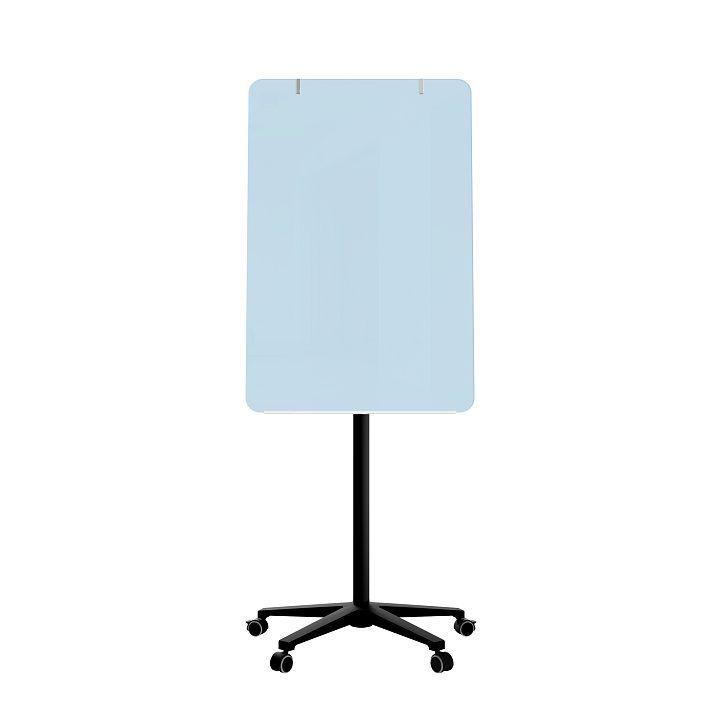 Мобильная стеклянная маркерная доска MG Flipchart Base, цвет небесно-голубой  , ral 0530