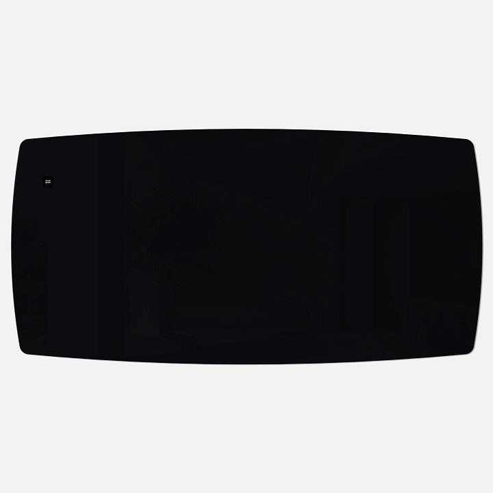 Стеклянная магнитно-маркерная доска MG Plump, 100х200 см, цвет черный, ral 9005