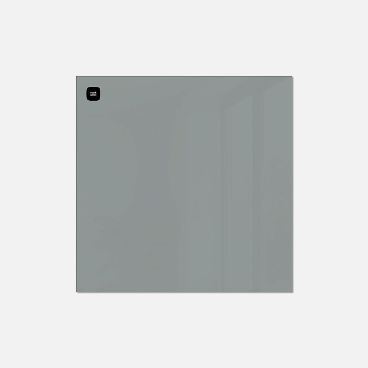 Стеклянная магнитно-маркерная доска MG BASIC, 50х50 см, цвет светло-серый, ral 7042