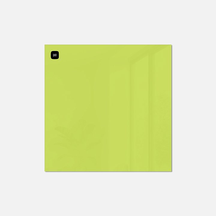 Стеклянная магнитно-маркерная доска MG BASIC, 50х50 см, цвет сочный лайм