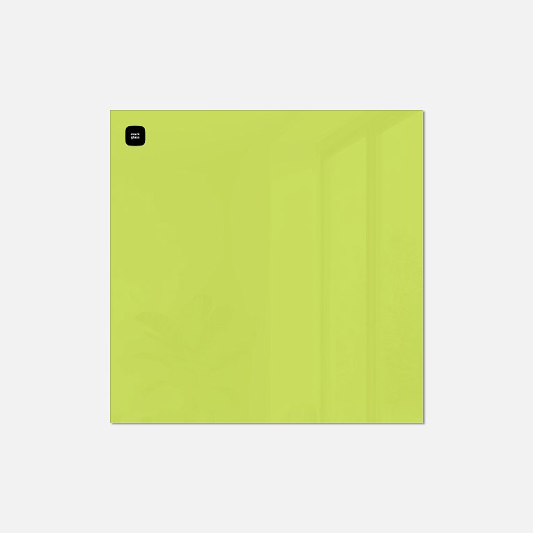 картинка Стеклянная магнитно-маркерная доска MG BASIC, 50х50 см, цвет сочный лайм от магазина MarkGlass