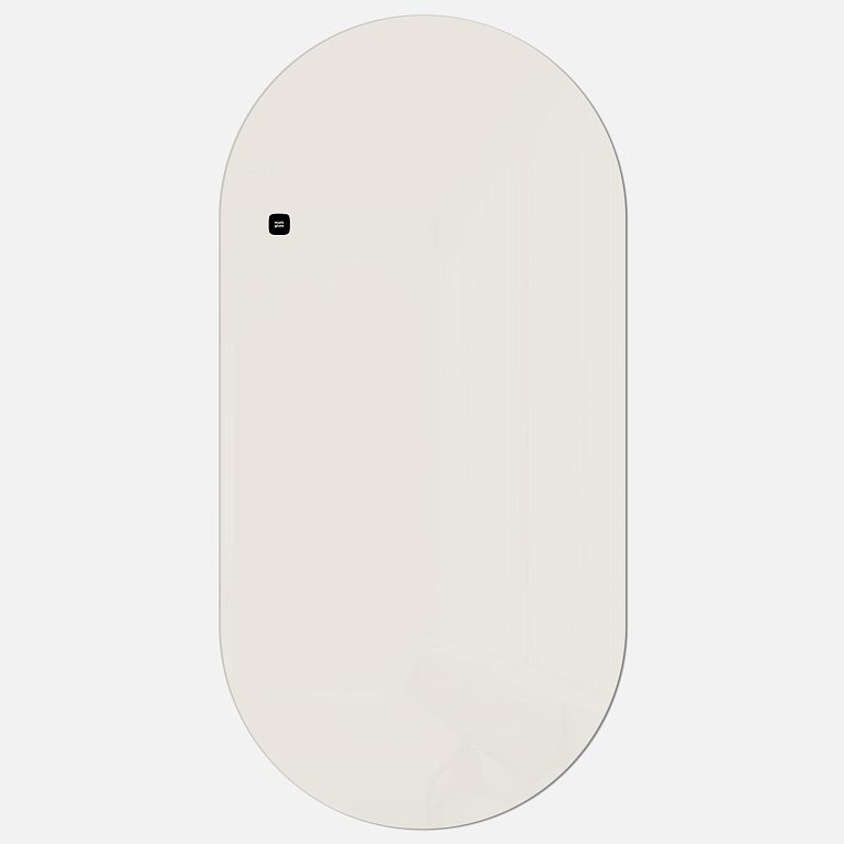 картинка Стеклянная магнитно-маркерная доска MG Oval, 60х120 см, цвет топленое молоко, ral 9001 от магазина MarkGlass