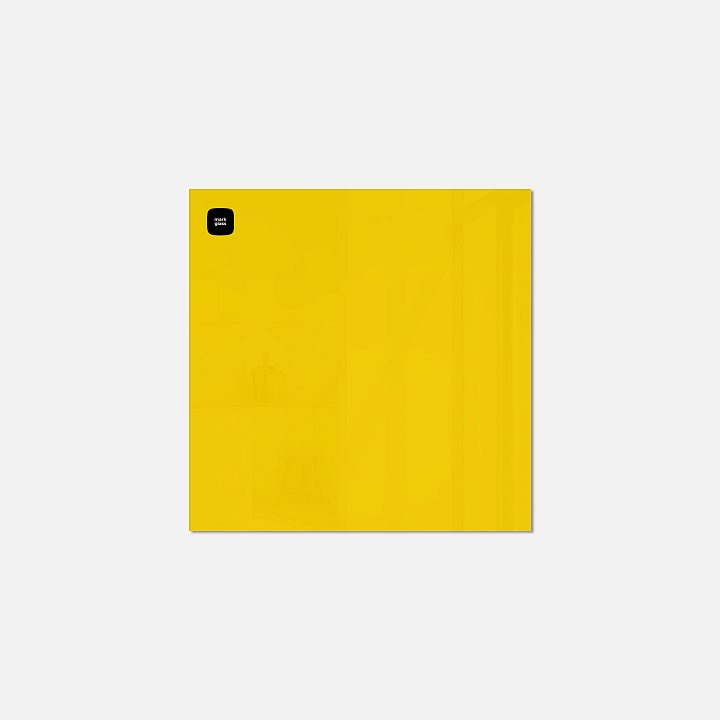 Стеклянная магнитно-маркерная доска MG BASIC, 45х45 см, цвет жёлтый, ral 1023