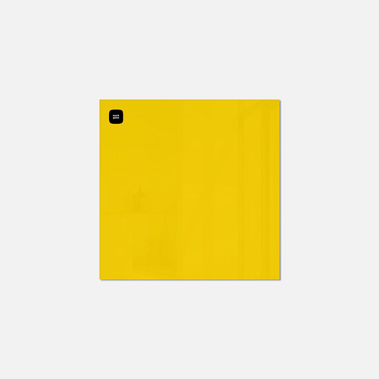 картинка Стеклянная магнитно-маркерная доска MG BASIC, 45х45 см, цвет жёлтый, ral 1023 от магазина MarkGlass