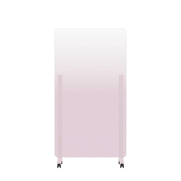 картинка Мобильная прозрачная стеклянная маркерная доска MG Gradient, цвет нежно-розовый от магазина MarkGlass