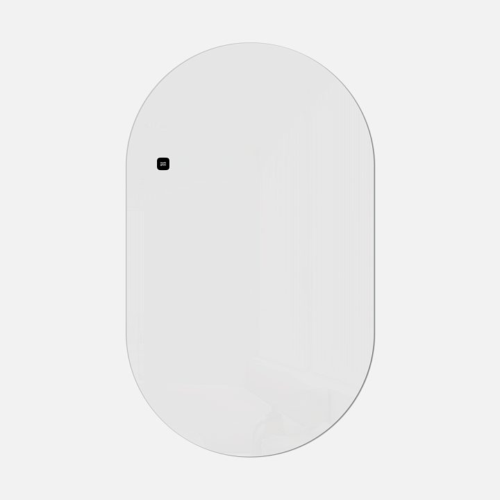 Стеклянная магнитно-маркерная доска MG Oval, 60х100 см, цвет белый, ral 9003