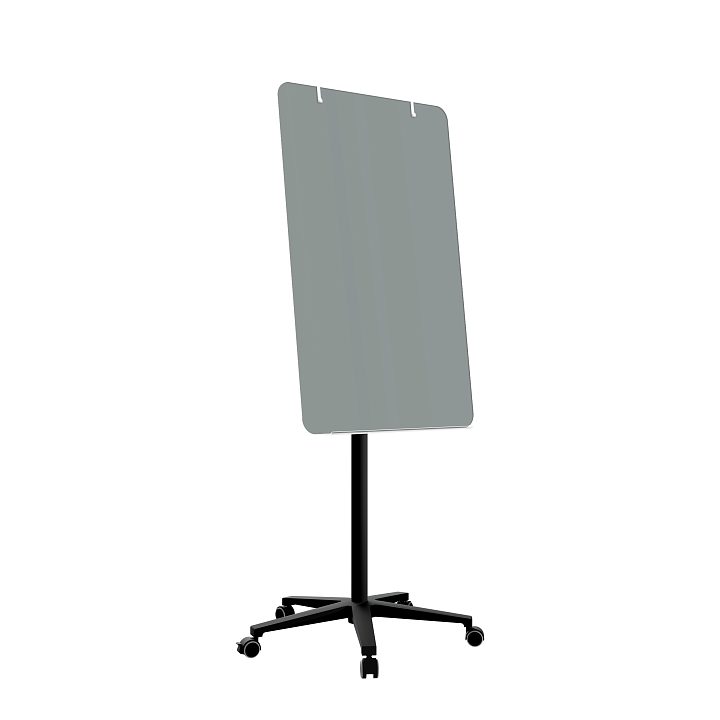 Мобильная стеклянная маркерная доска MG Flipchart Base, цвет светло-серый , ral 7042 Мобильная стеклянная маркерная доска MG Flipchart Base, цвет светло-серый , ral 7042