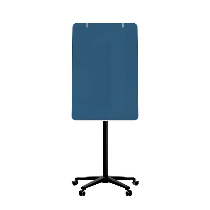 Мобильная стеклянная маркерная доска MG Flipchart Base, цвет синий , ral 5009 Мобильная стеклянная маркерная доска MG Flipchart Base, цвет синий , ral 5009