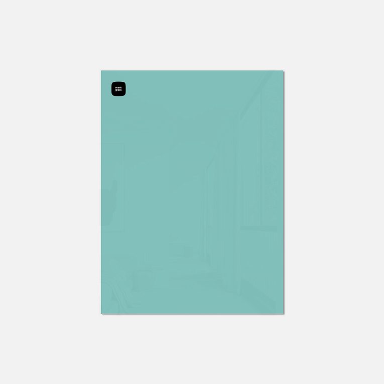 картинка Стеклянная магнитно-маркерная доска MG BASIC, 45х60 см, цвет мятный, ral 6027 от магазина MarkGlass